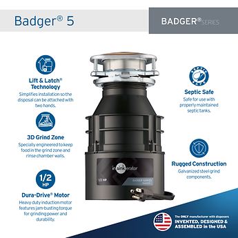 Badger 5 Garbage Disposal | InSinkErator